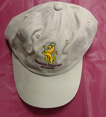 Beige Ball Cap w/Embroidered Nasson College Lion Beige Ball Cap w/Embroidered Nasson College Lion